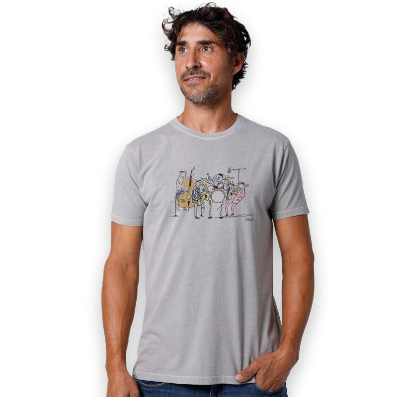 La Nansa BLUES JAZZ t-shirt uomo in cotone — vista frontale