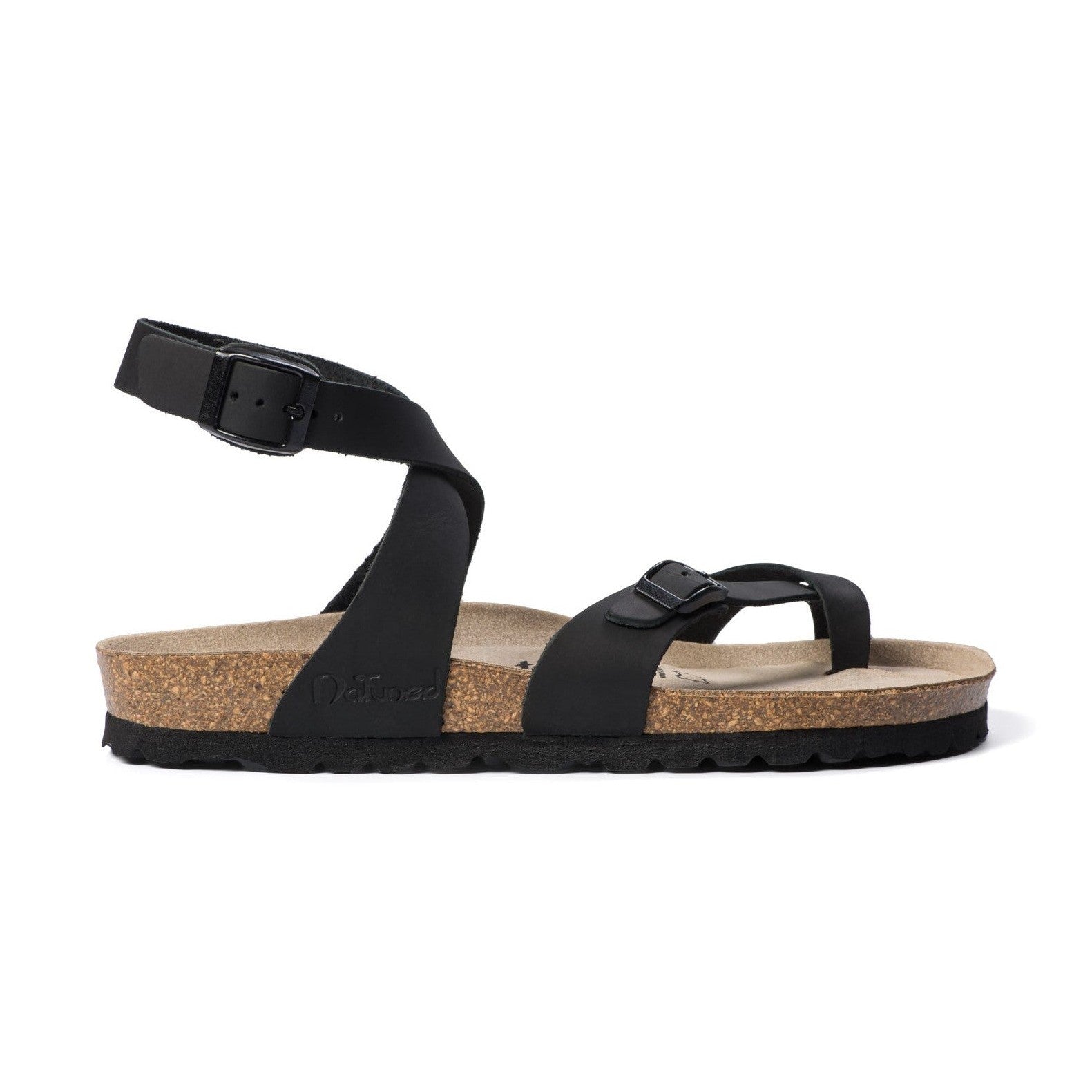 CH06 Sandalo infradito con fascia incrociata allacciata alla caviglia da donna NATUNED