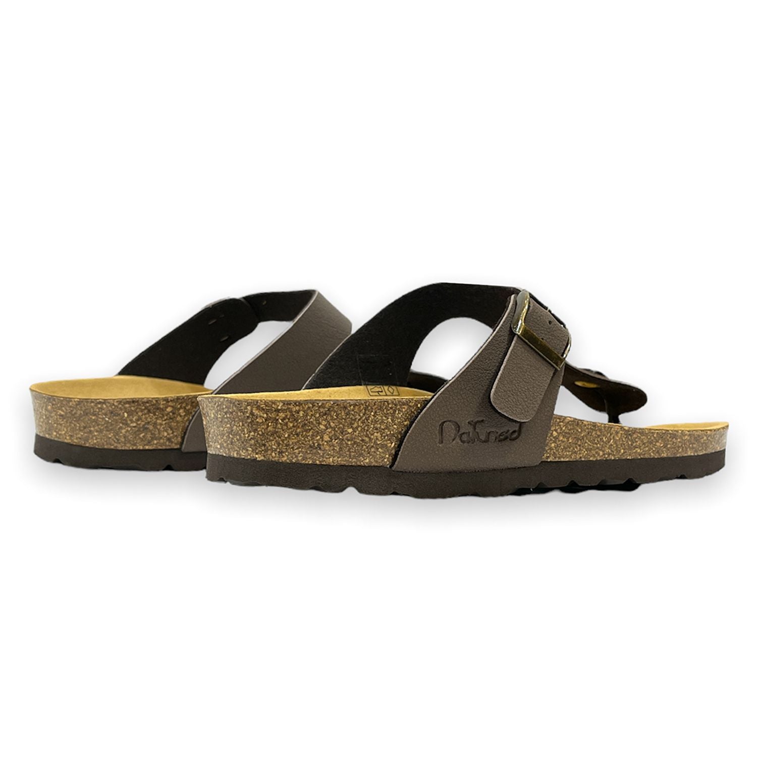 CH08 MICROFASER - Sandalo infradito con cinturino regolabile da donna e da uomo NATUNED plantare in lattice anatomico comfort