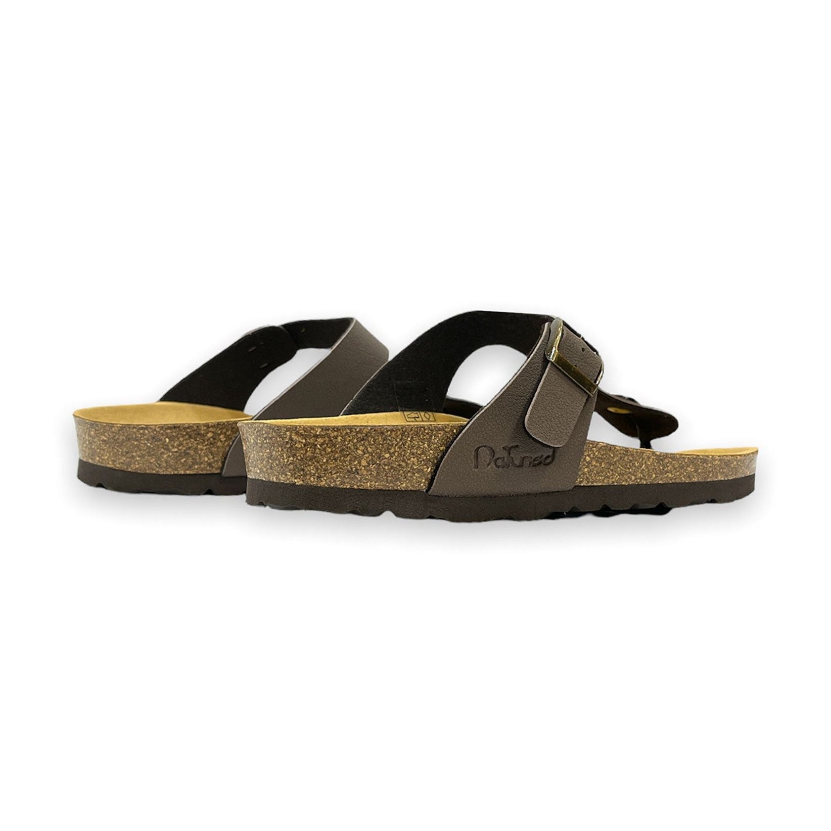 CH08 MICROFASER - Sandalo infradito con cinturino regolabile da donna e da uomo NATUNED plantare in lattice anatomico comfort