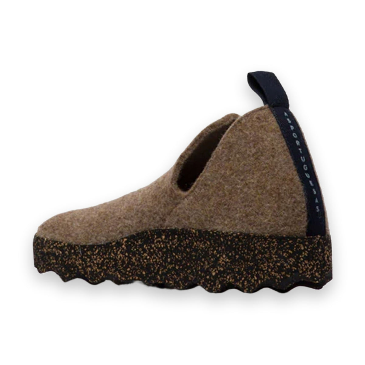 Asportuguesas City scarpa slip-on unisex in feltro di lana — dettaglio interno della calzata
