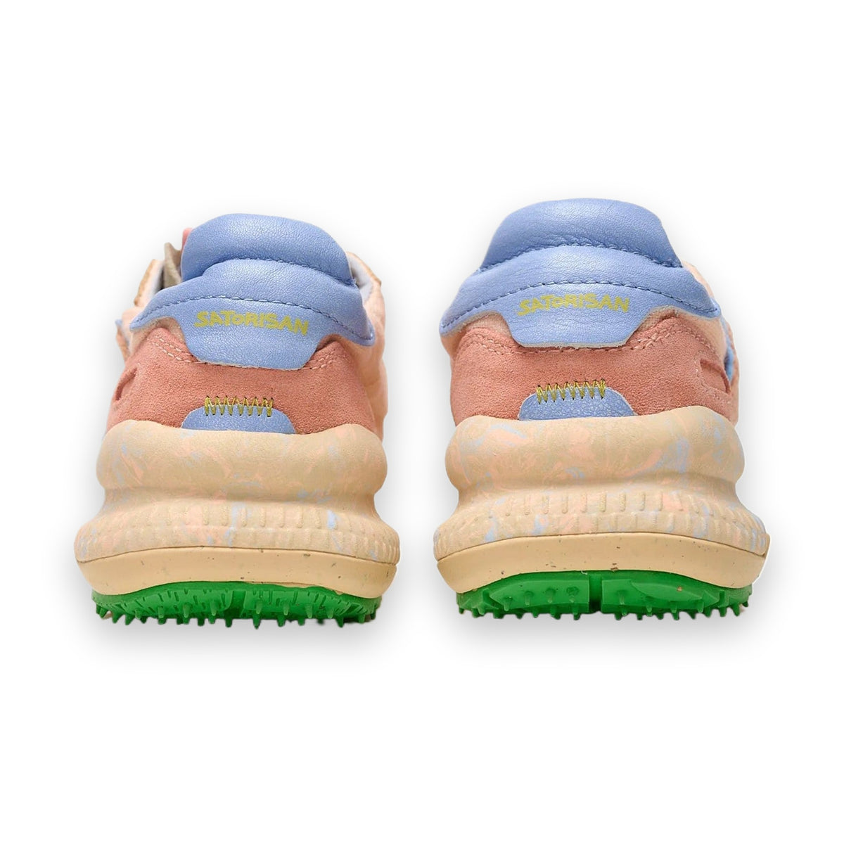Satorisan Chacrona Linen sneaker unisex in lino e pelle — vista posteriore
