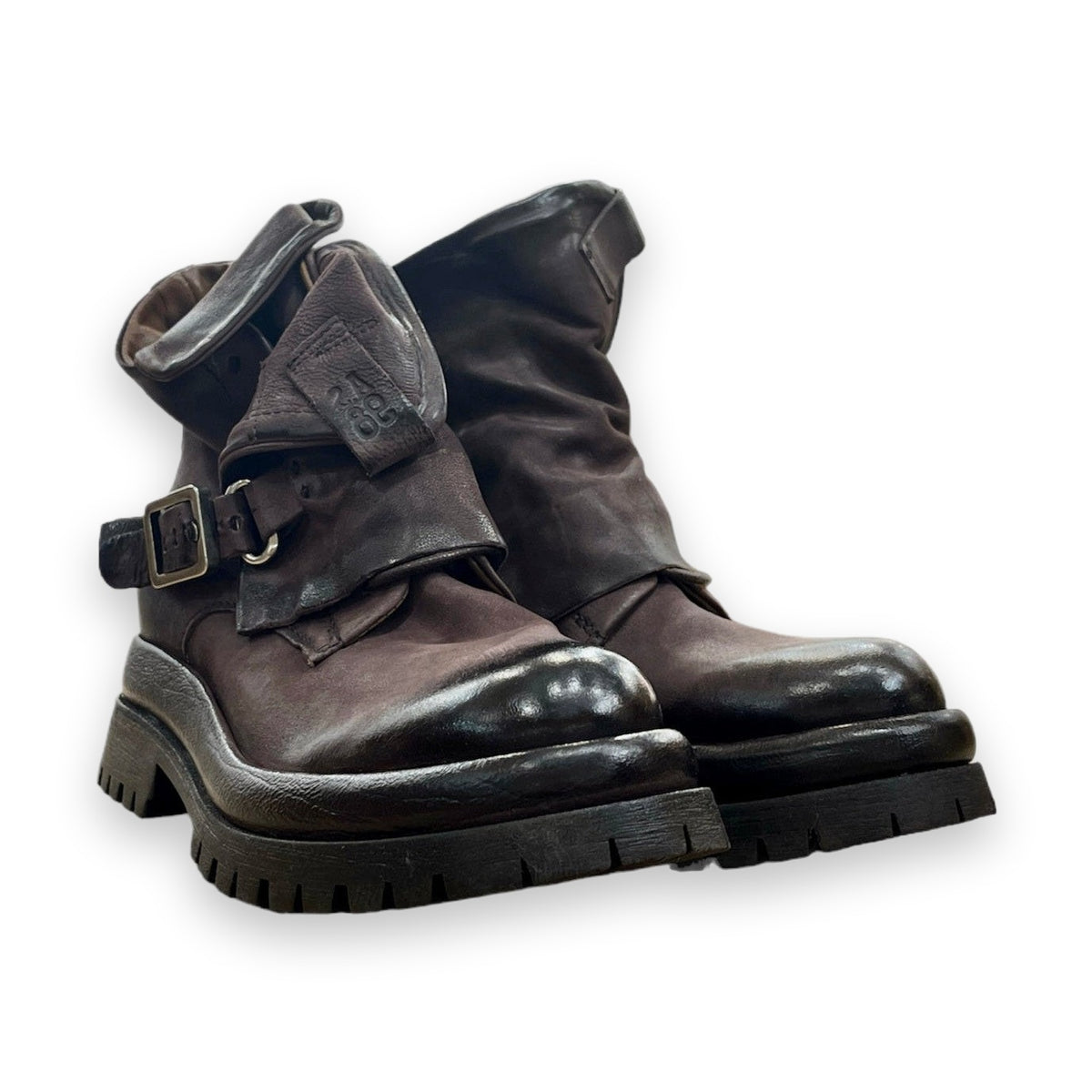 A.S.98 Darryl Donna Stivaletti In Pelle Naturale Vintage