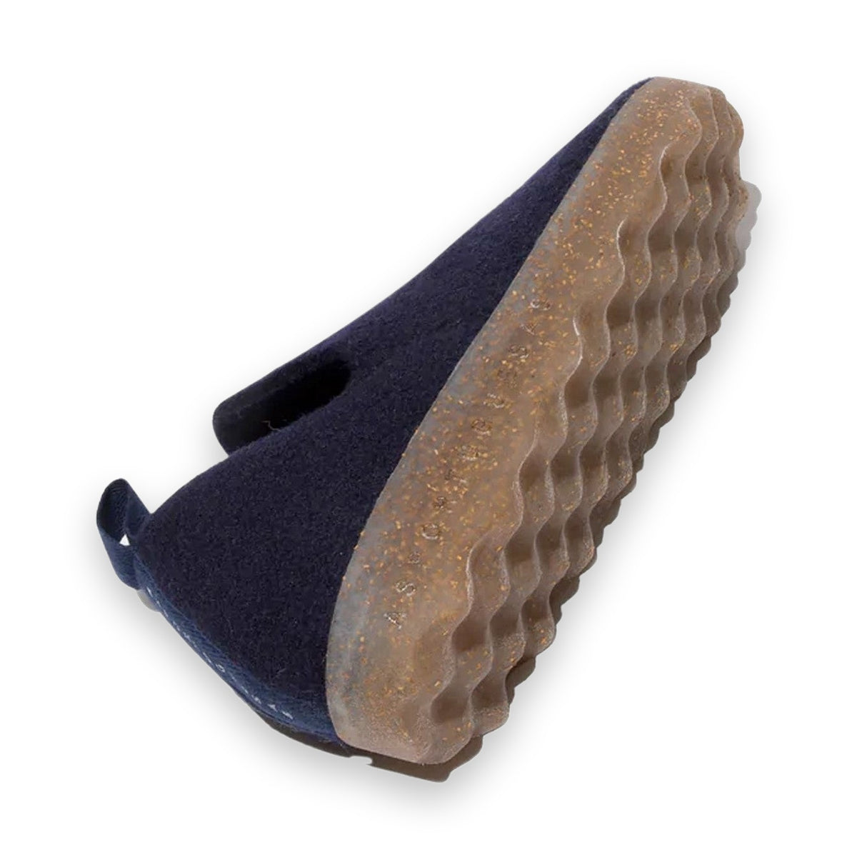 Asportuguesas City scarpa slip-on unisex in feltro di lana — vista laterale calzata al piede
