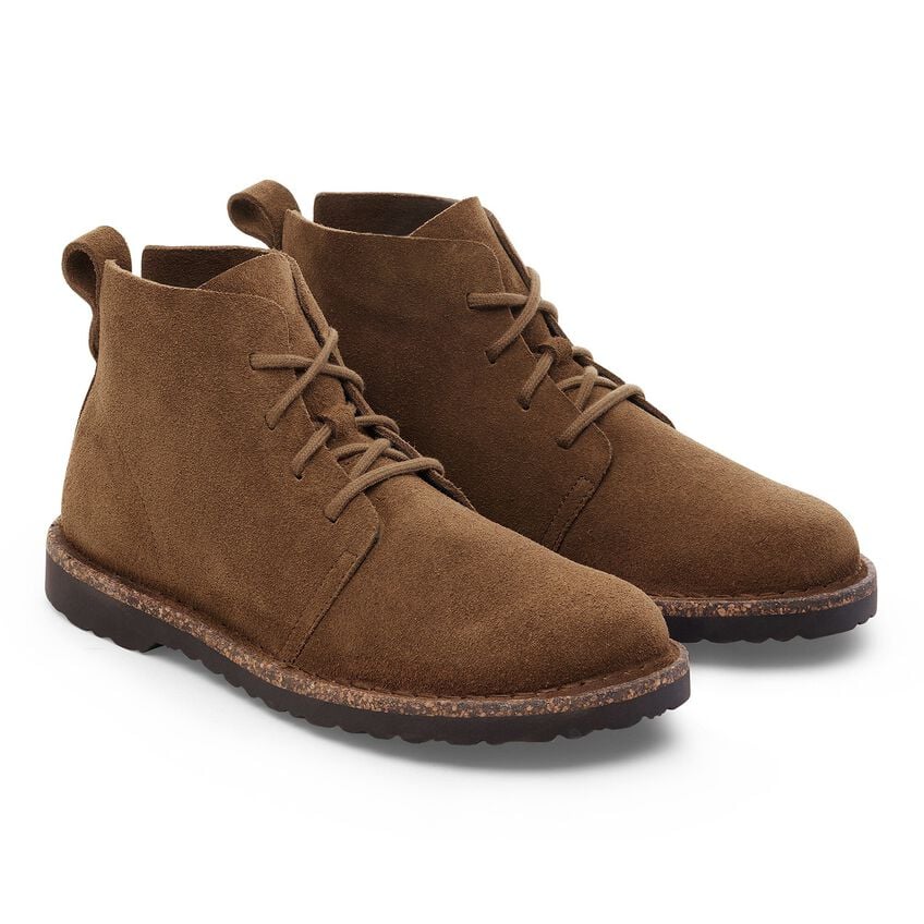 Suola Thermorubber termoresistente e pelle scamosciata avvolgente Birkenstock Uppsala Mid uomo