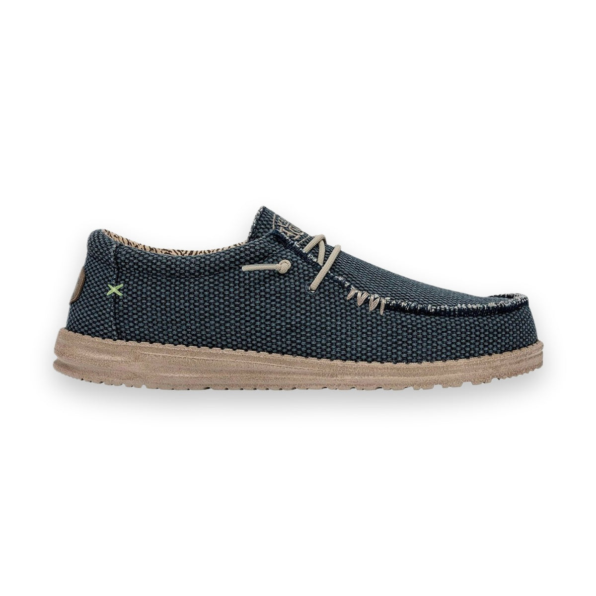 HeyDude Wally Braided mocassino uomo in tela — dettaglio tomaia