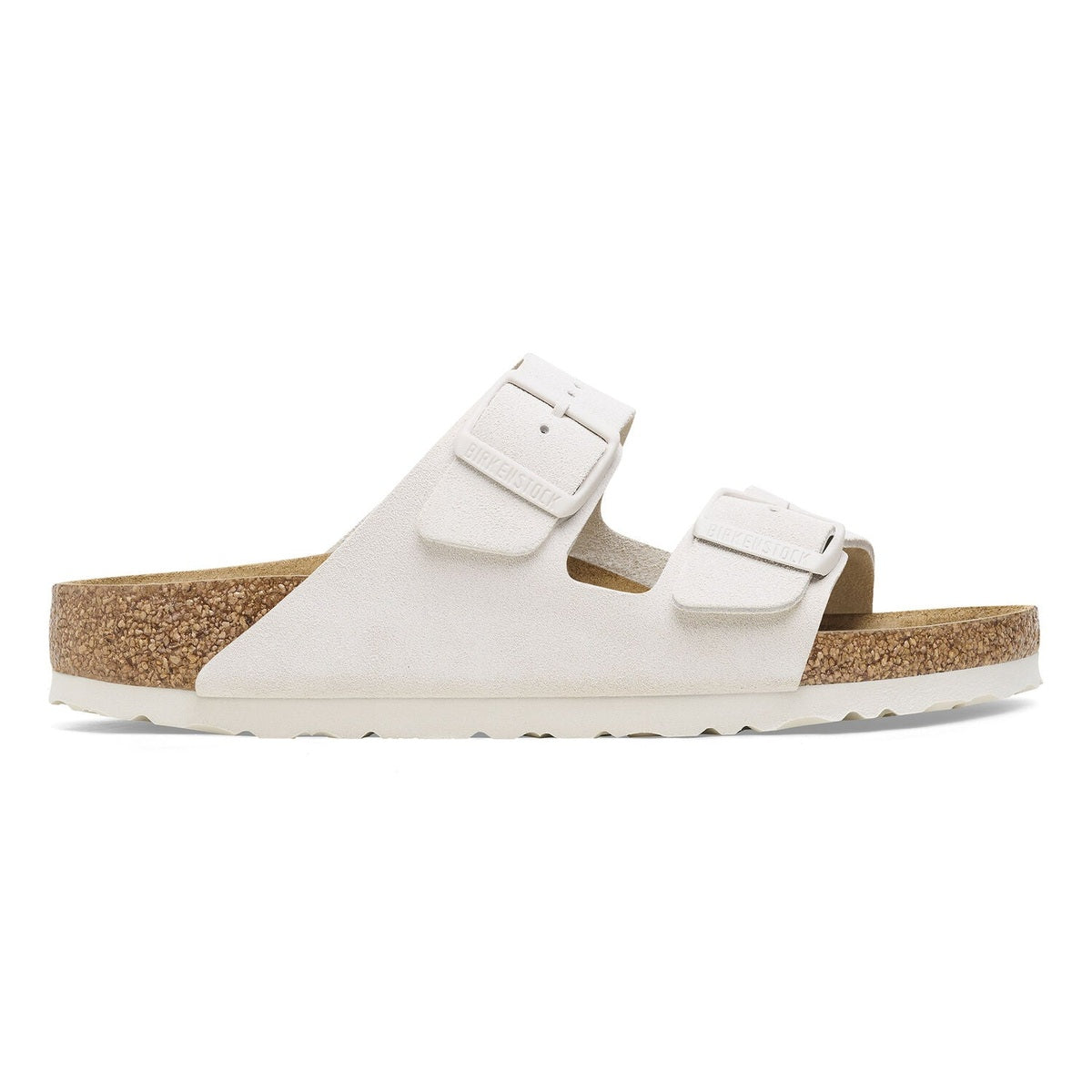 Sandalo Birkenstock Arizona donna in pelle scamosciata morbida vista laterale