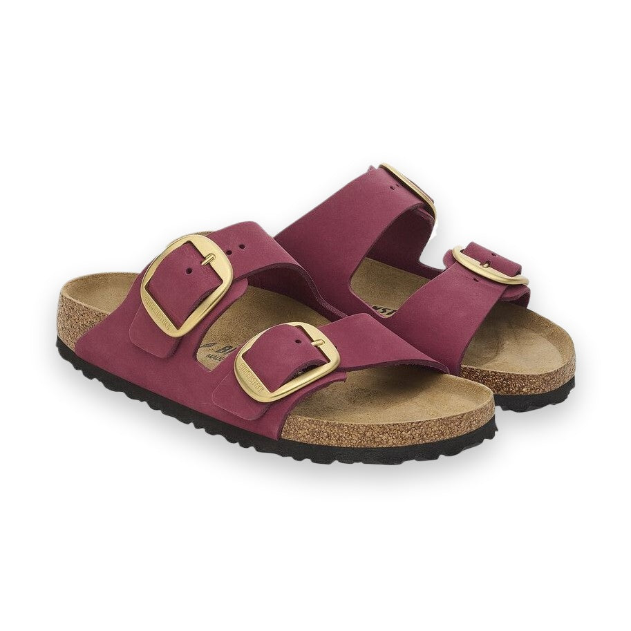 Texture vellutata pelle Nubuck naturale sandalo Birkenstock Arizona Big Buckle donna