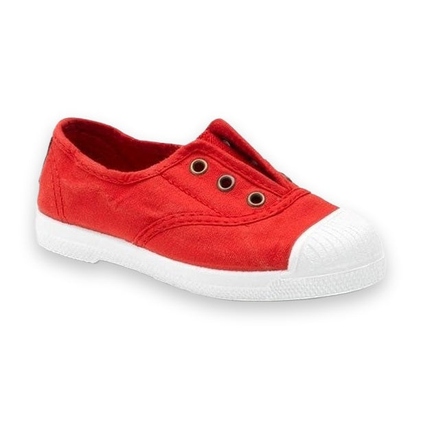 Natural World Grape slip-on bambino in cotone organico — vista posteriore