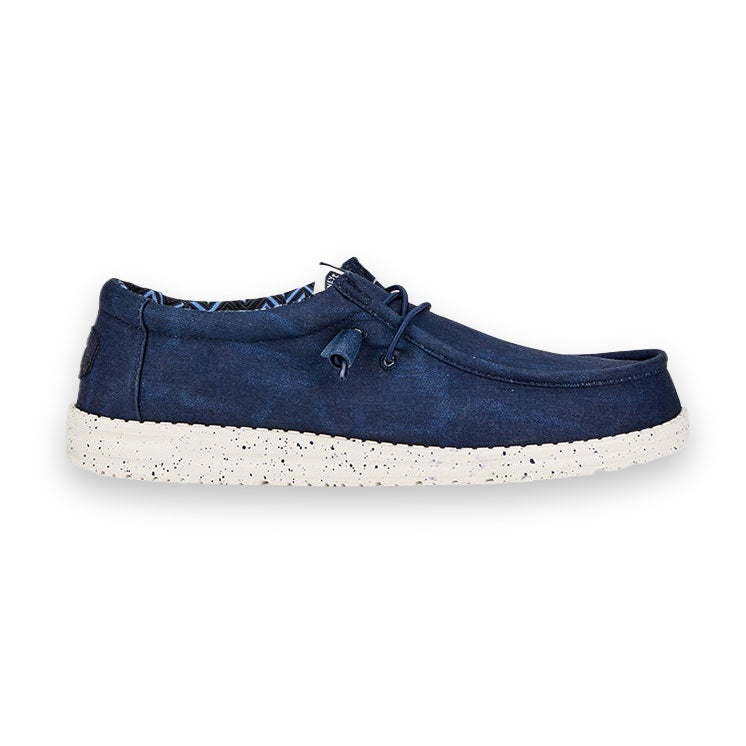 HeyDude Wally Canvas mocassino uomo in tela — vista laterale