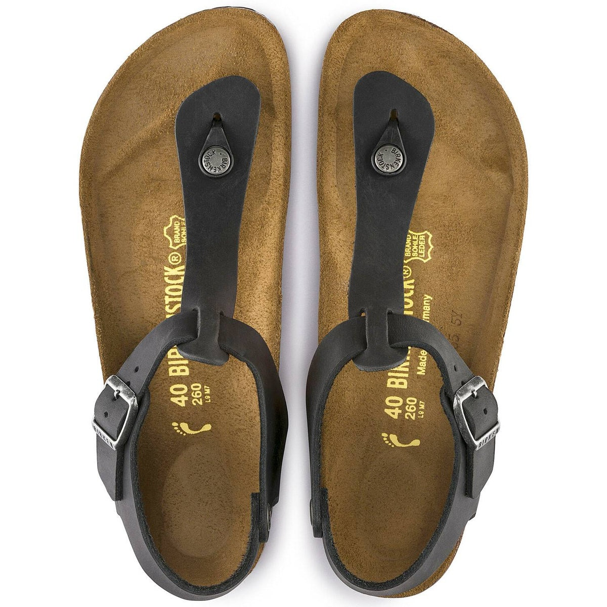 Calzatura estiva Birkenstock Kairo con chiusura di sicurezza posteriore in materiale sintetico.