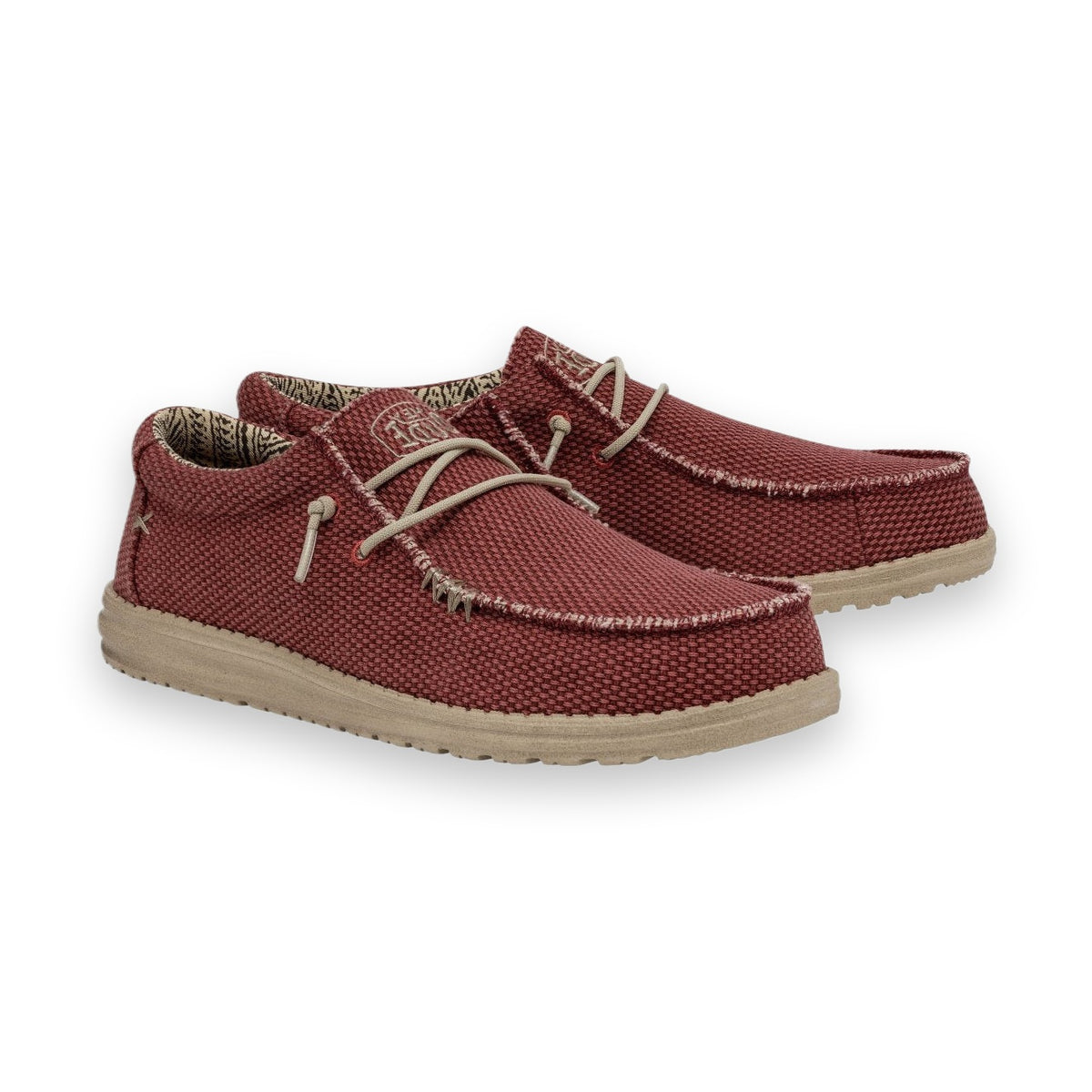 HeyDude Wally Braided mocassino uomo in tela — vista frontale