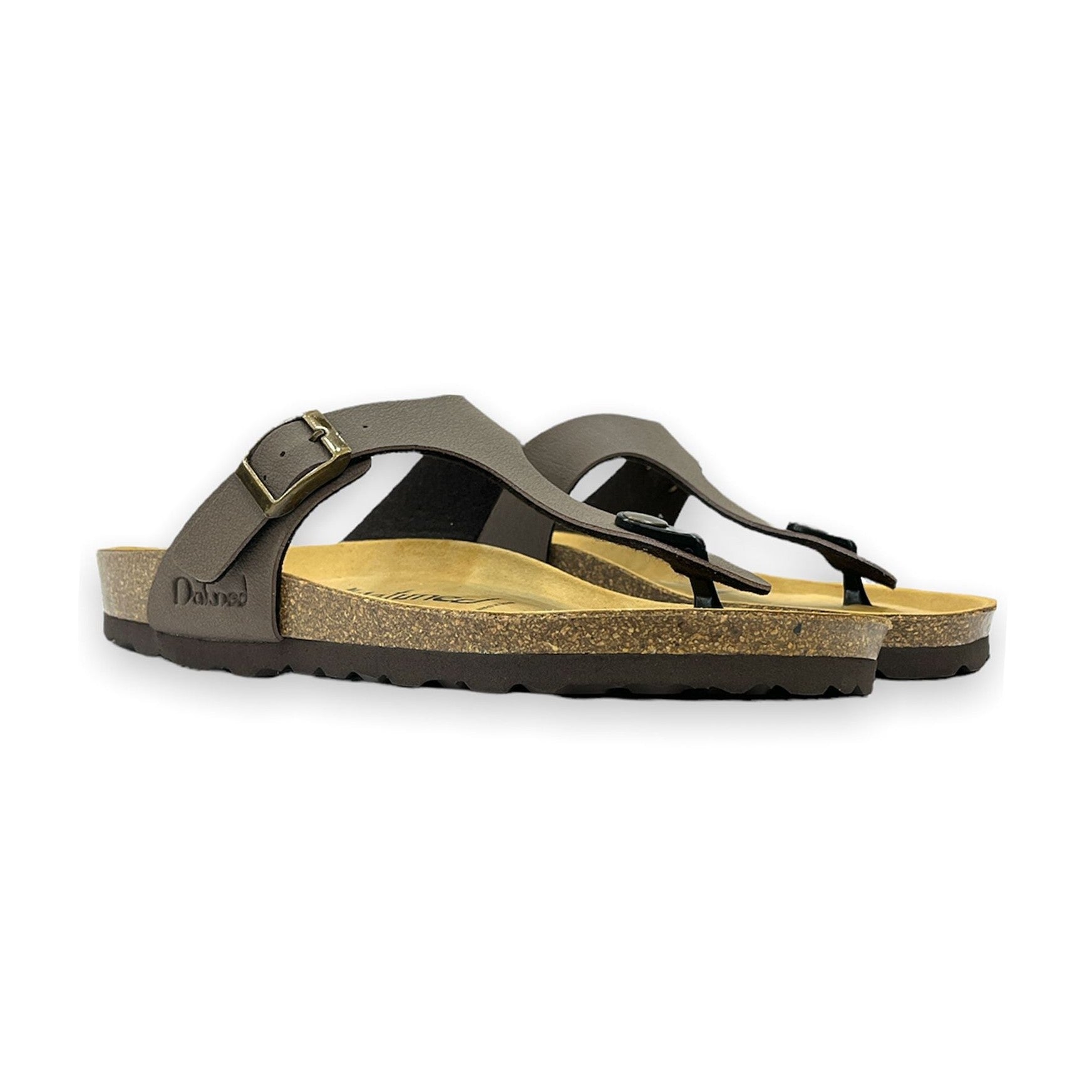 CH08 MICROFASER - Sandalo infradito con cinturino regolabile da donna e da uomo NATUNED plantare in lattice anatomico comfort