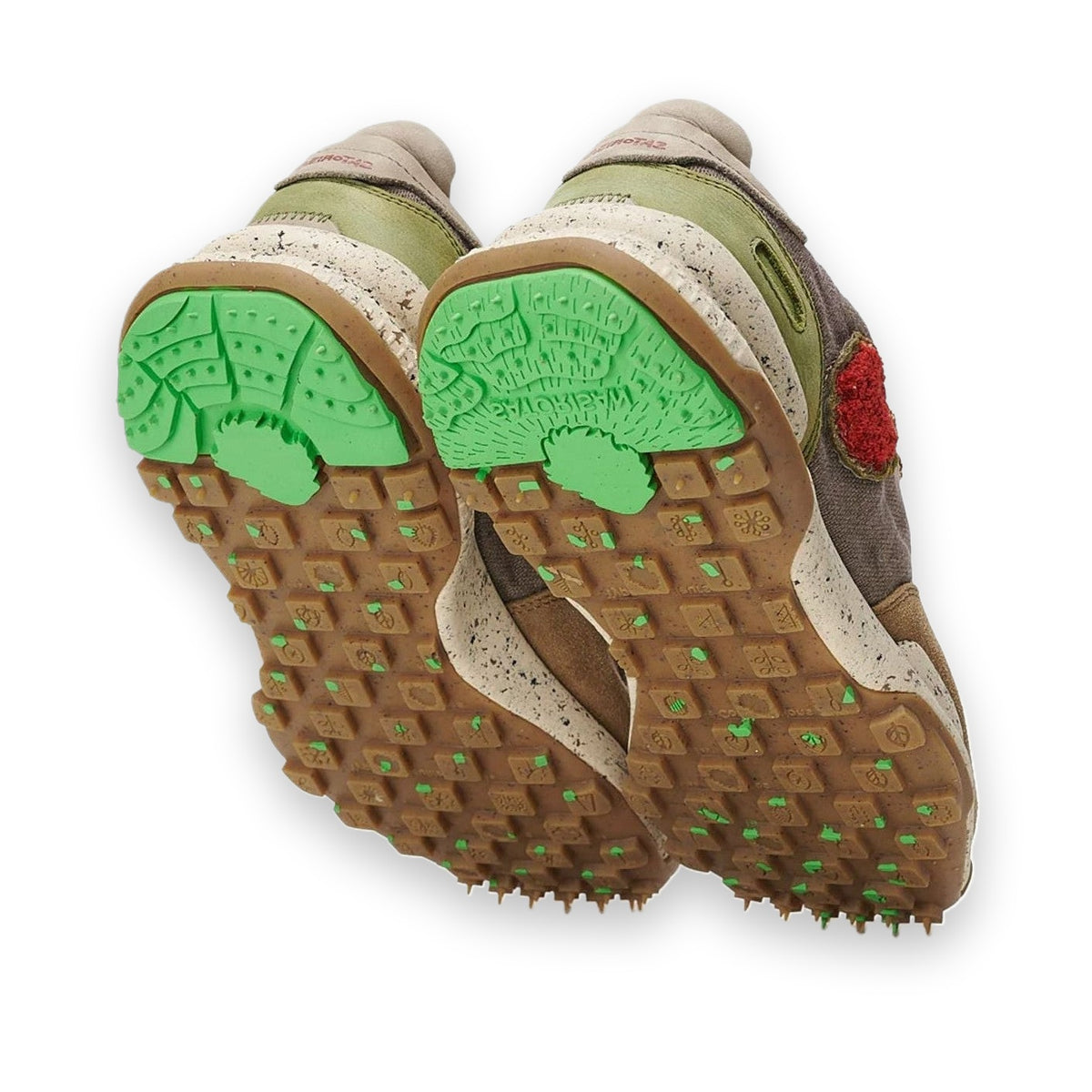 Satorisan Chacrona Linen sneaker unisex in lino e pelle — vista posteriore