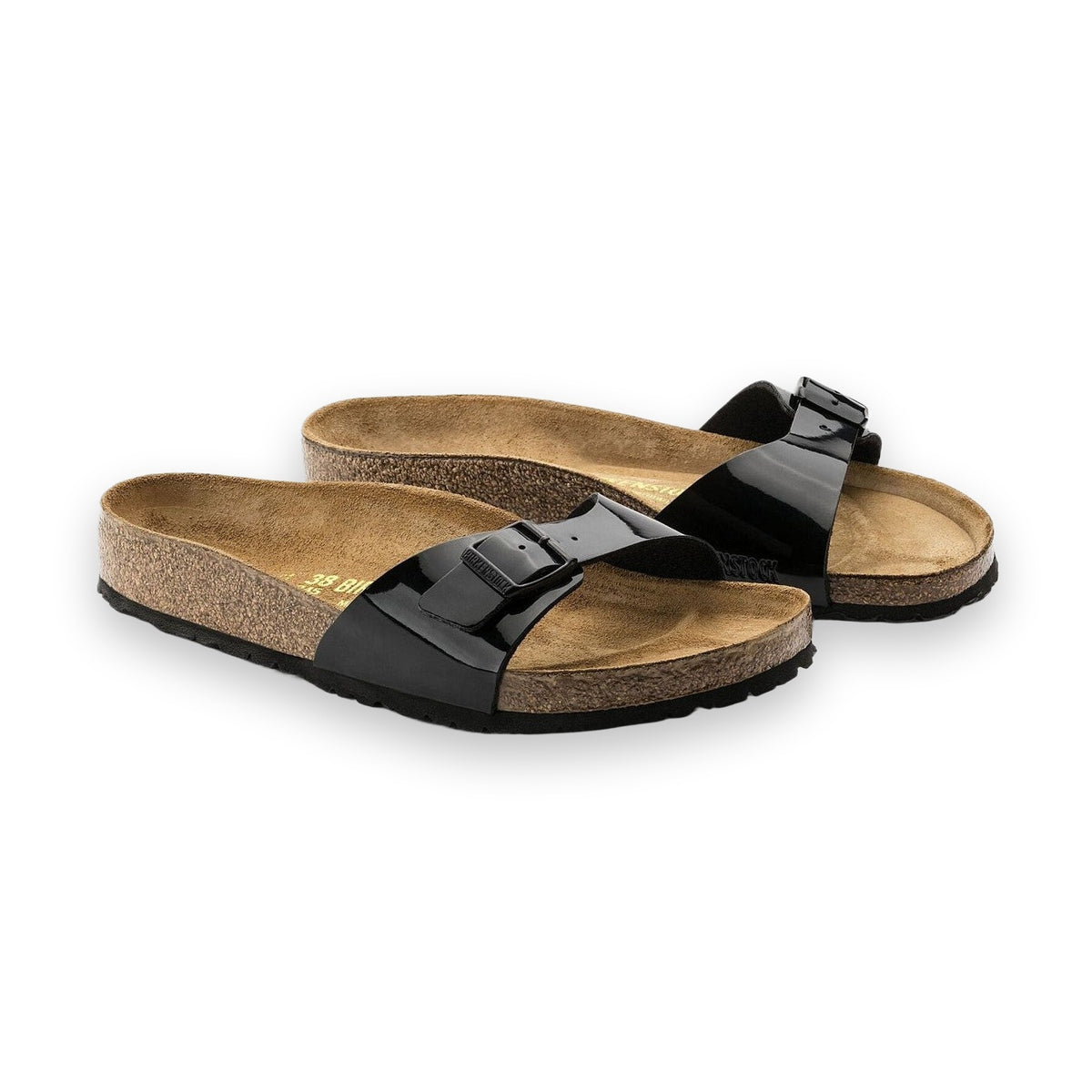 Birkenstock Madrid donna vista angolata dettaglio fibbia regolabile