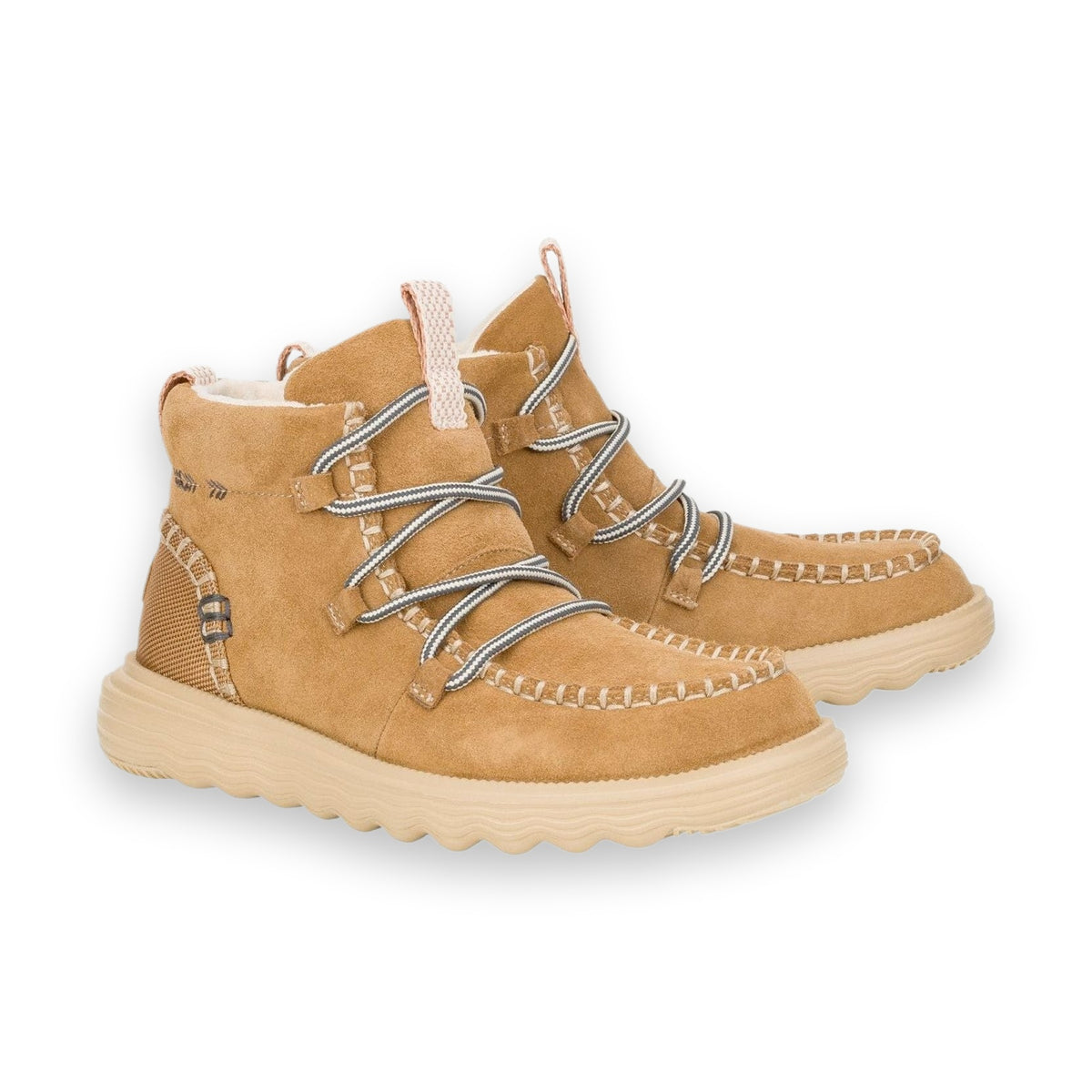 HeyDude Reyes Suede stivaletto donna in pelle scamosciata — vista tre quarti