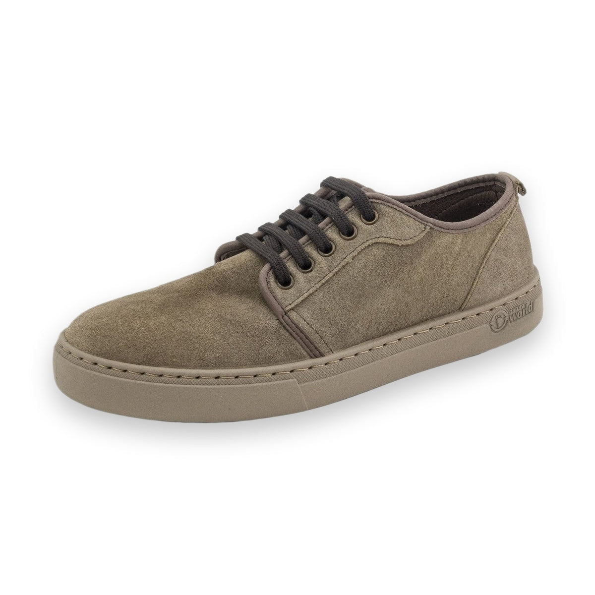 Natural World Miso sneaker uomo in pelle scamosciata — dettaglio della tomaia