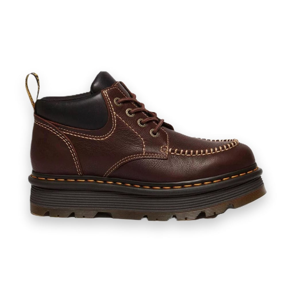 Dr. Martens Zebzag 4 Eye stivali uomo in Pelle — vista laterale