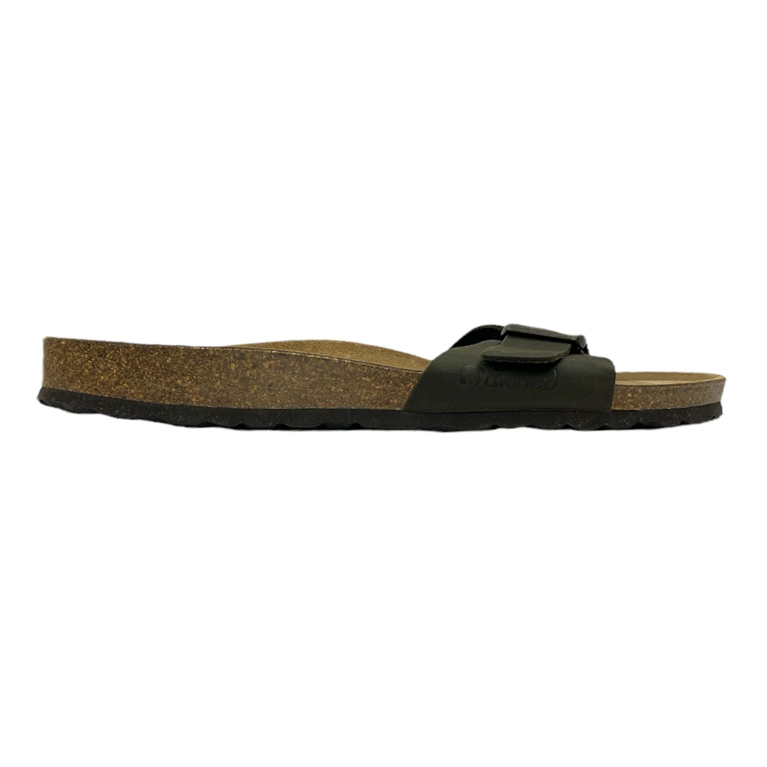 CH17-CUOIO Sandalo a fascia larga da donna e da uomo NATUNED con fibbia regolabile plantare in lattice anatomico comfort