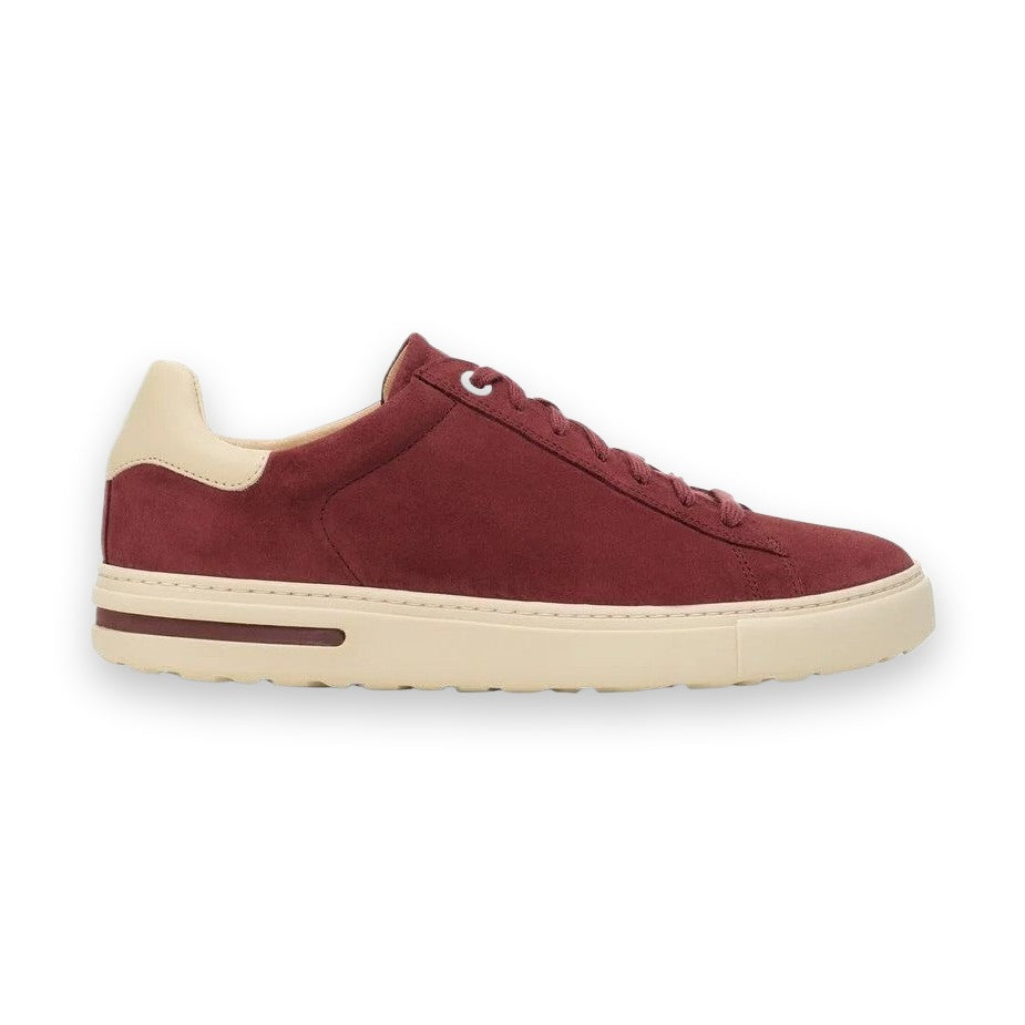 Sneaker Birkenstock Bend Low donna in pelle bordeaux vista laterale
