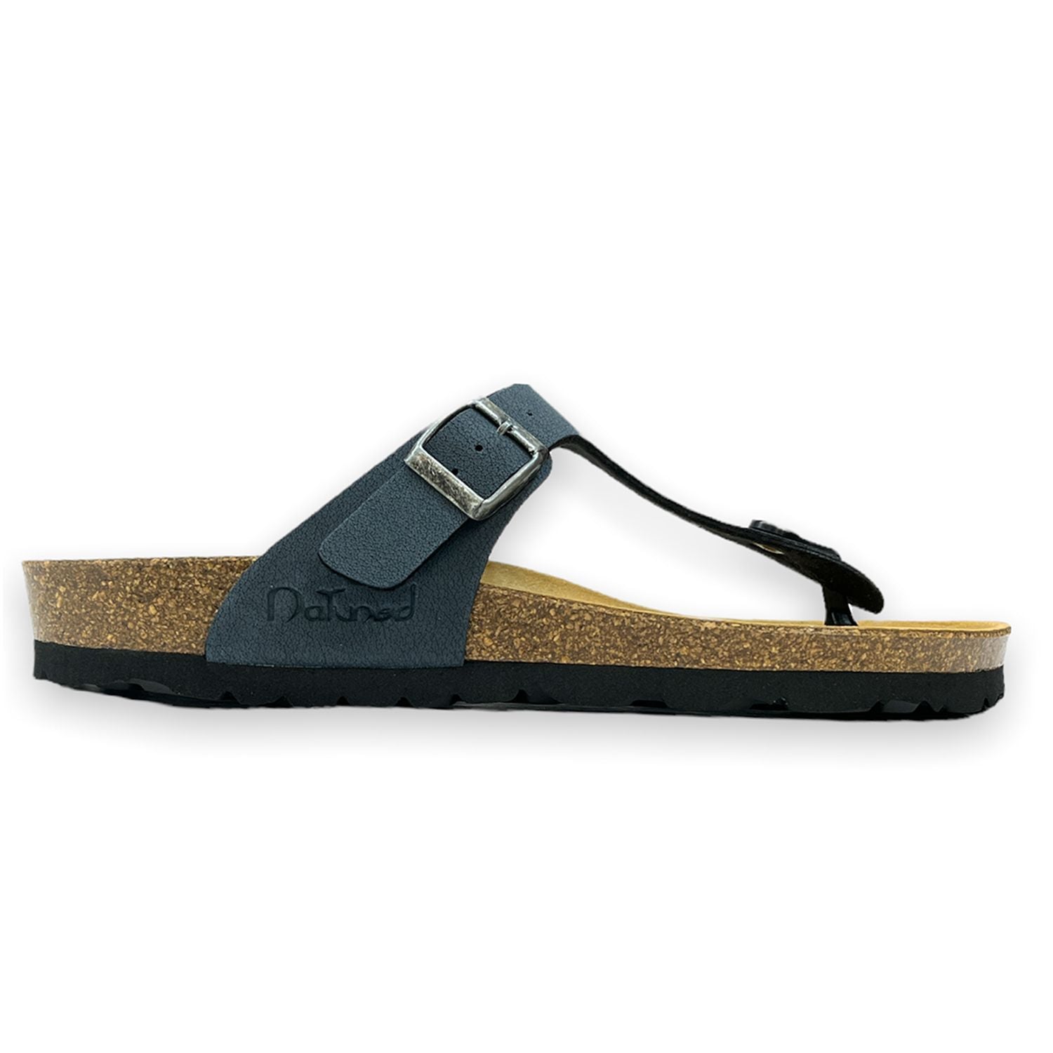CH08 MICROFASER - Sandalo infradito con cinturino regolabile da donna e da uomo NATUNED plantare in lattice anatomico comfort