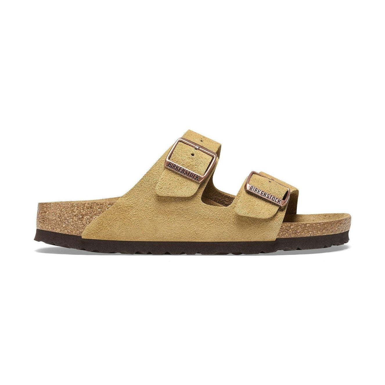 Texture morbida pelle scamosciata naturale sandalo Birkenstock Arizona donna