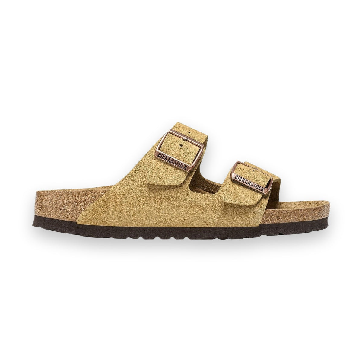 Texture morbida pelle scamosciata naturale sandalo Birkenstock Arizona donna