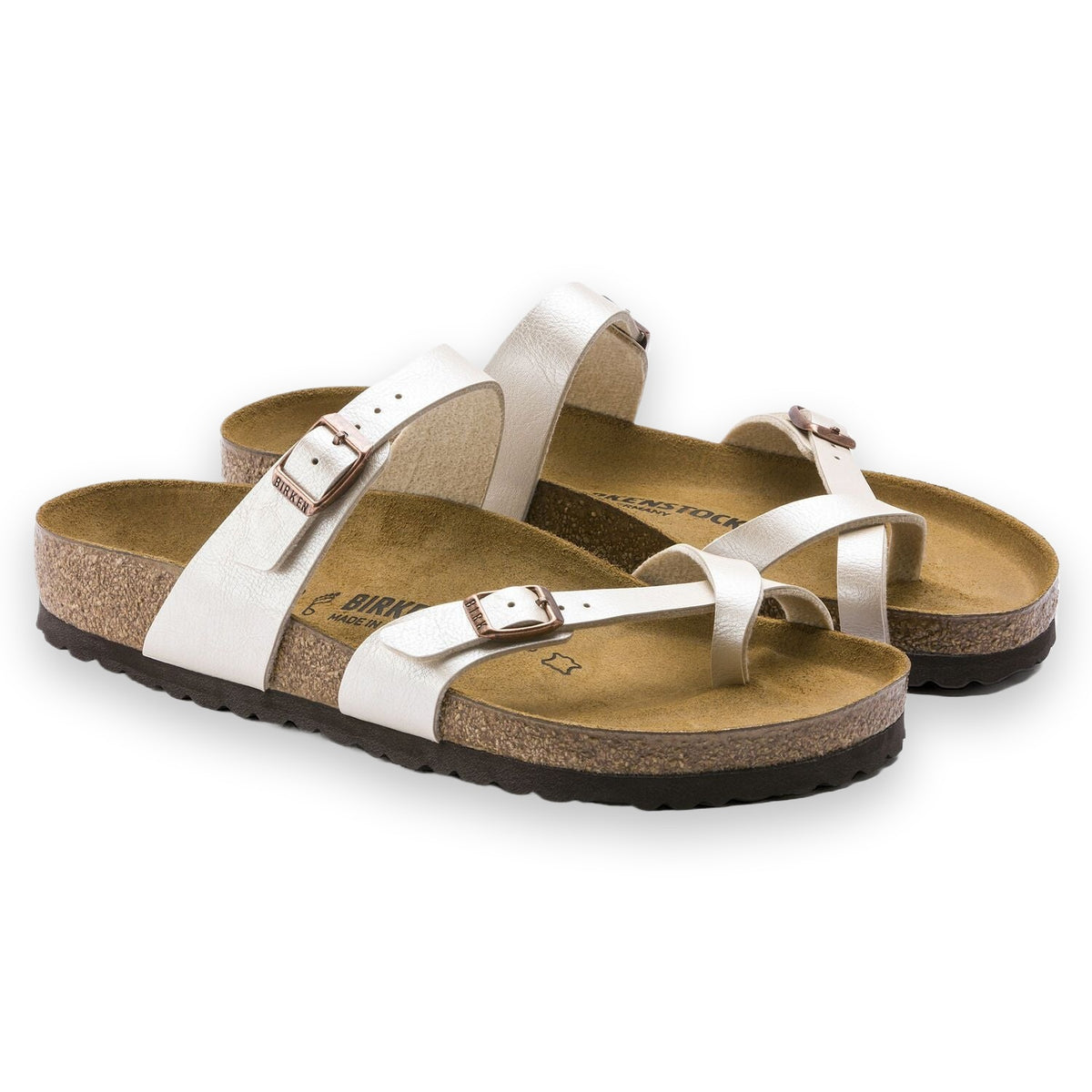 Birkenstock Mayari sandalo infradito donna in Birko-Flor — vista laterale interna