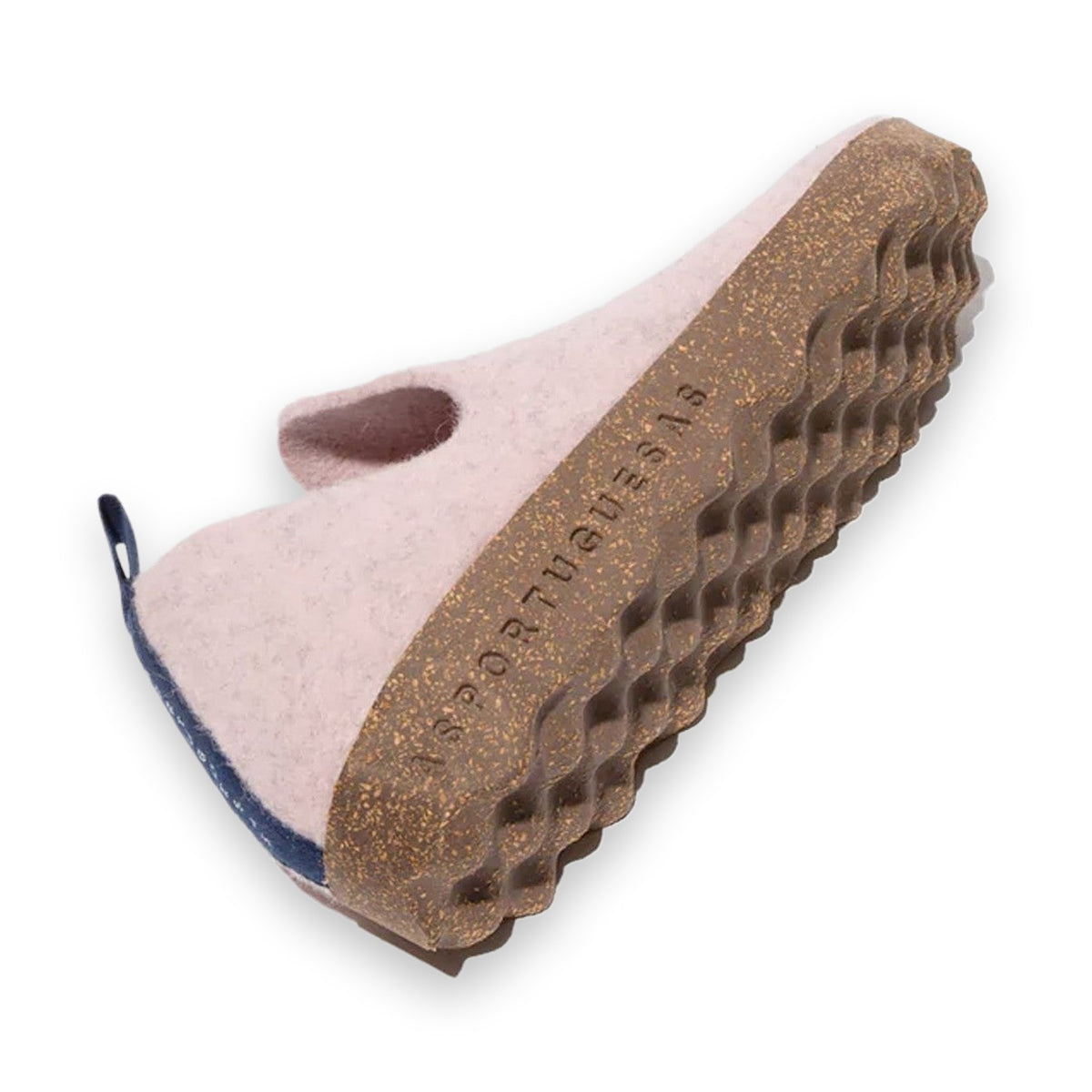 Asportuguesas City scarpa slip-on unisex in feltro di lana — dettaglio puntale arrotondato