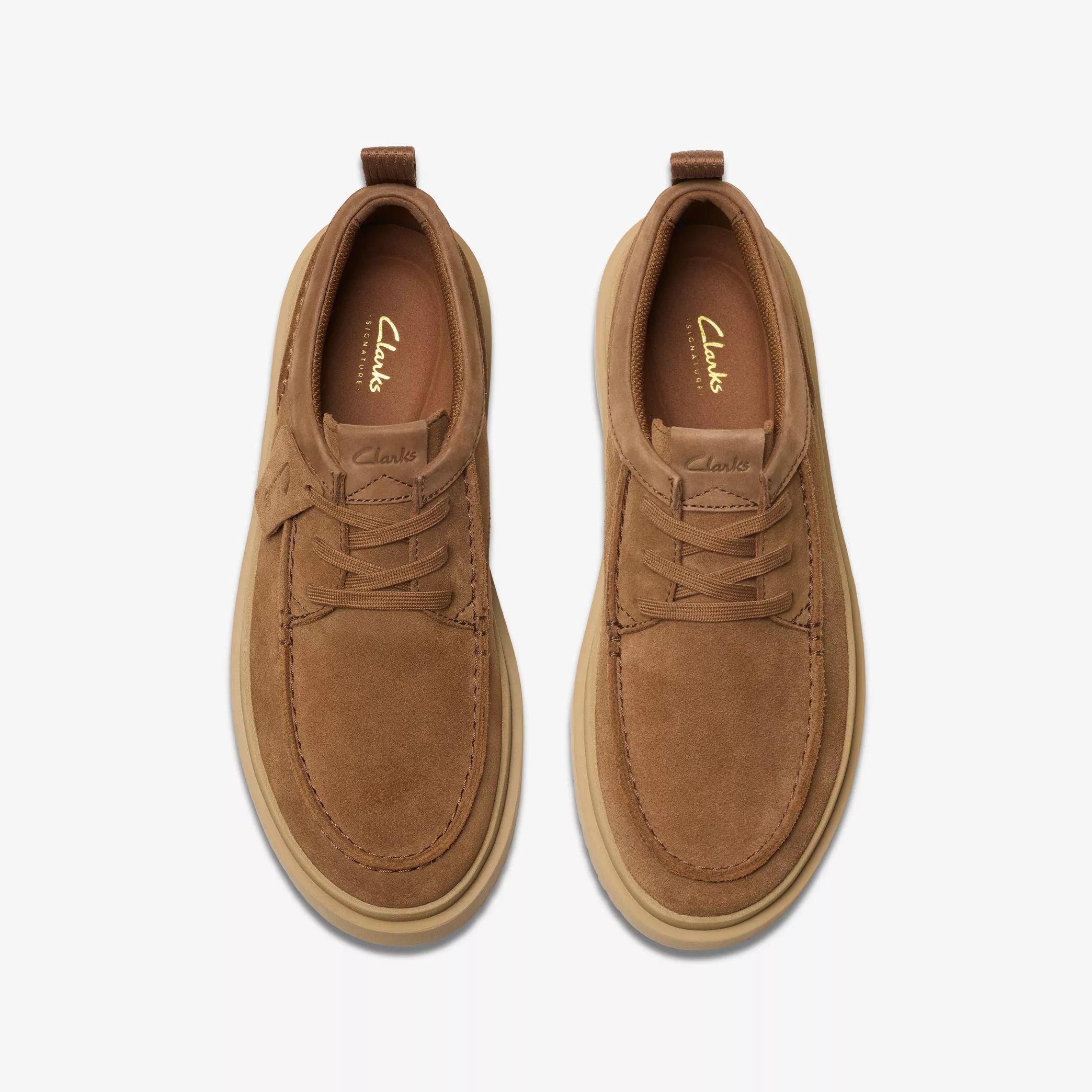Clarks Polden Moc Uomo Scarpe Stringate In Suede E Canvas Casual