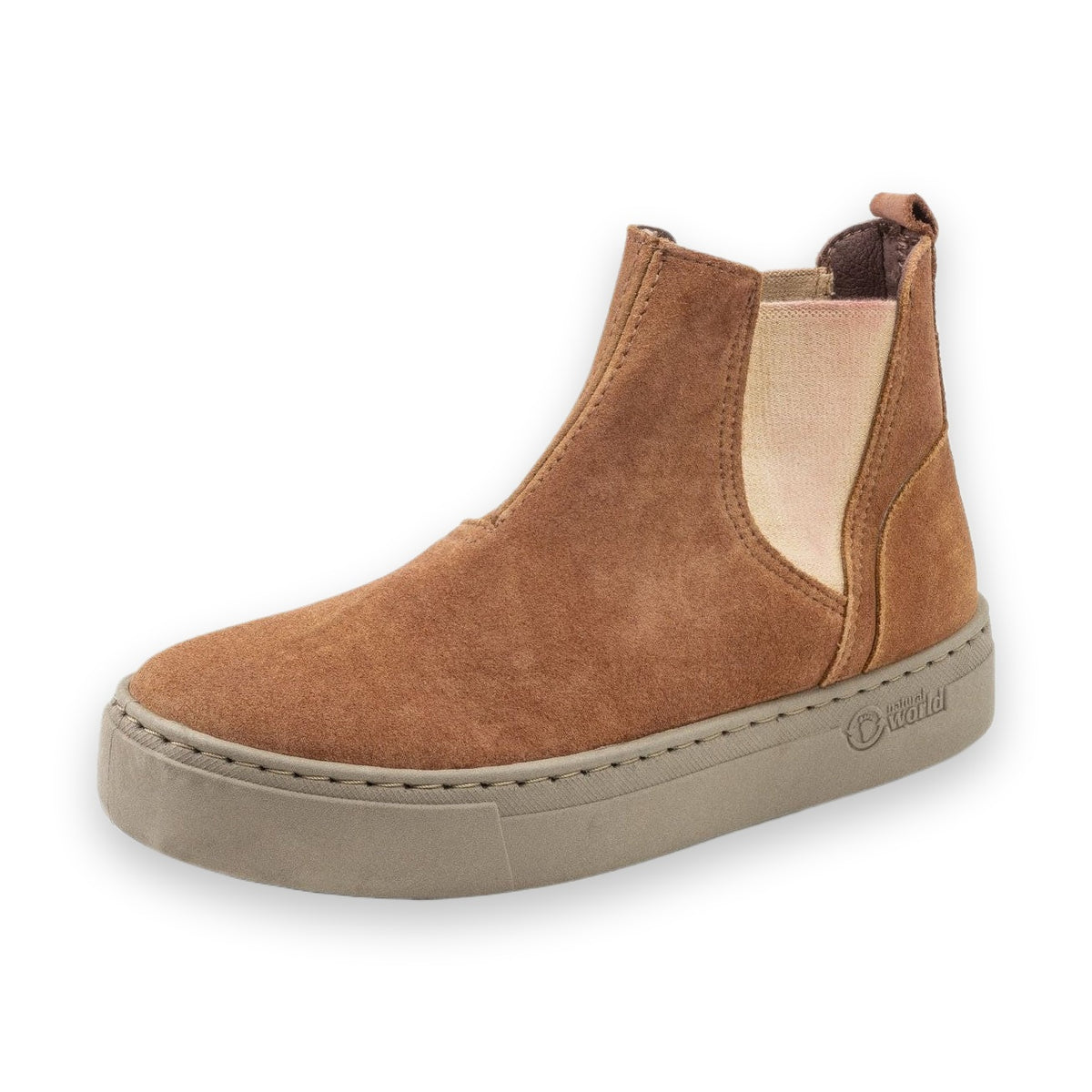Natural World Kira stivaletto donna in pelle scamosciata — dettaglio della tomaia