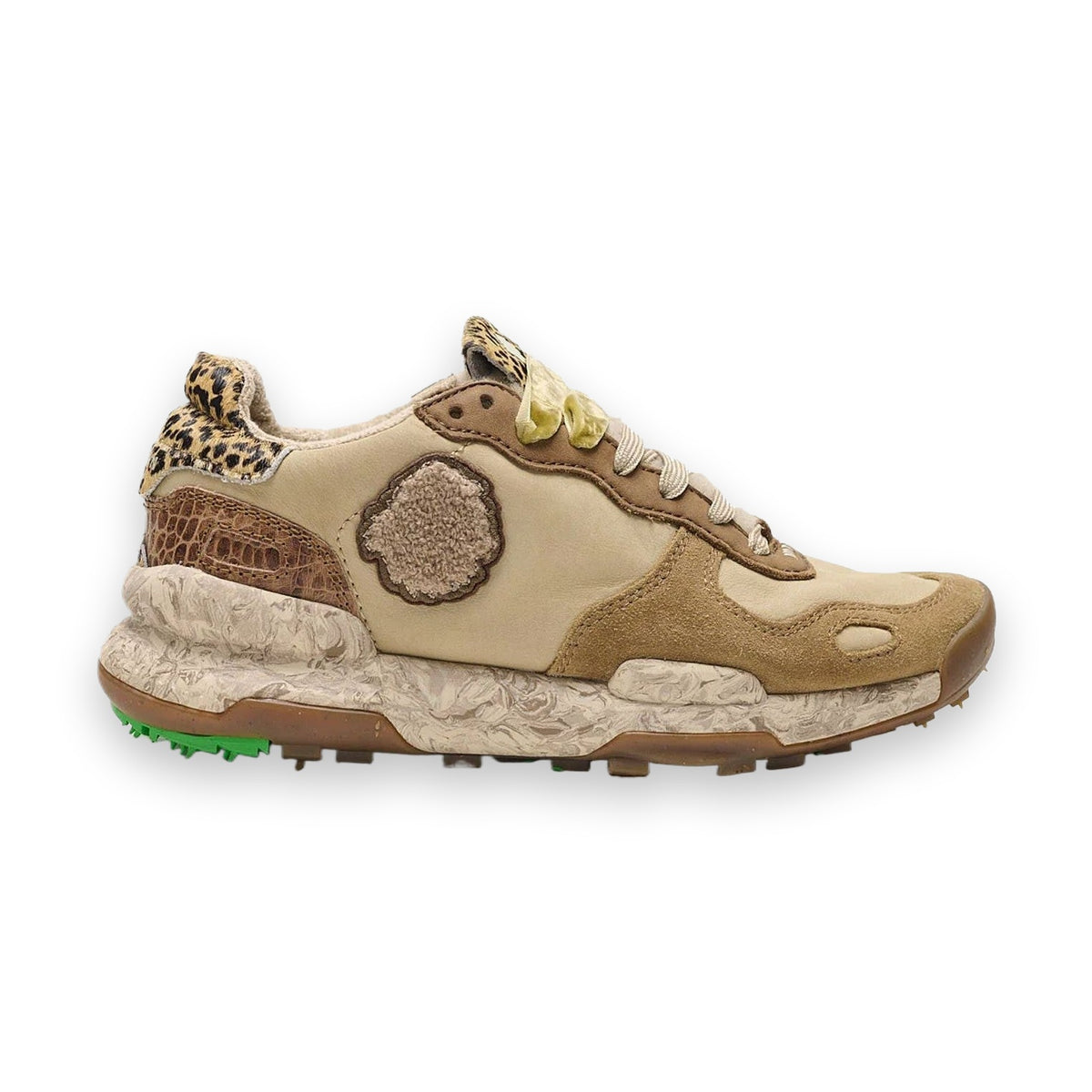 Satorisan Chacrona Premium sneaker unisex in pelle — vista laterale