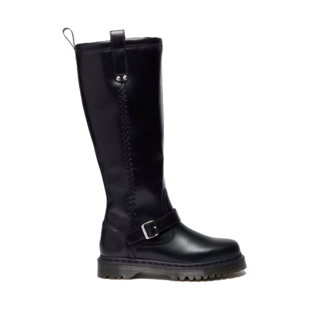Dr. Martens Anistone BKR Donna Stivali Alti Biker in Pelle Orleans
