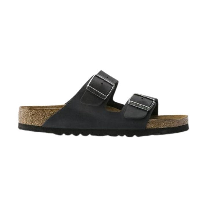 Birkenstock Arizona Donna Sandalo in Pelle Nubuck con Plantare Morbido — vista posteriore