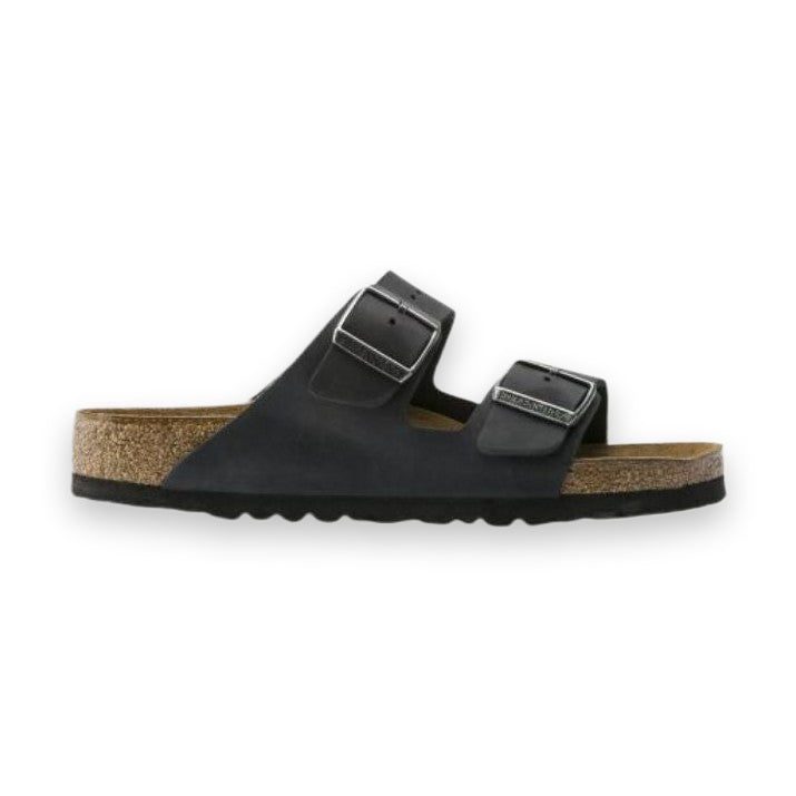 Birkenstock Arizona Donna Sandalo in Pelle Nubuck con Plantare Morbido — vista posteriore