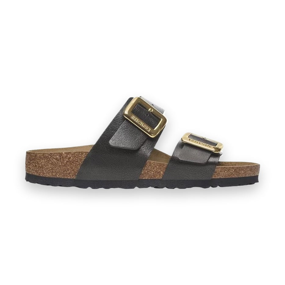 Bordo in sughero naturale e dettaglio fibbia arrotondata Birkenstock Sydney Cushion