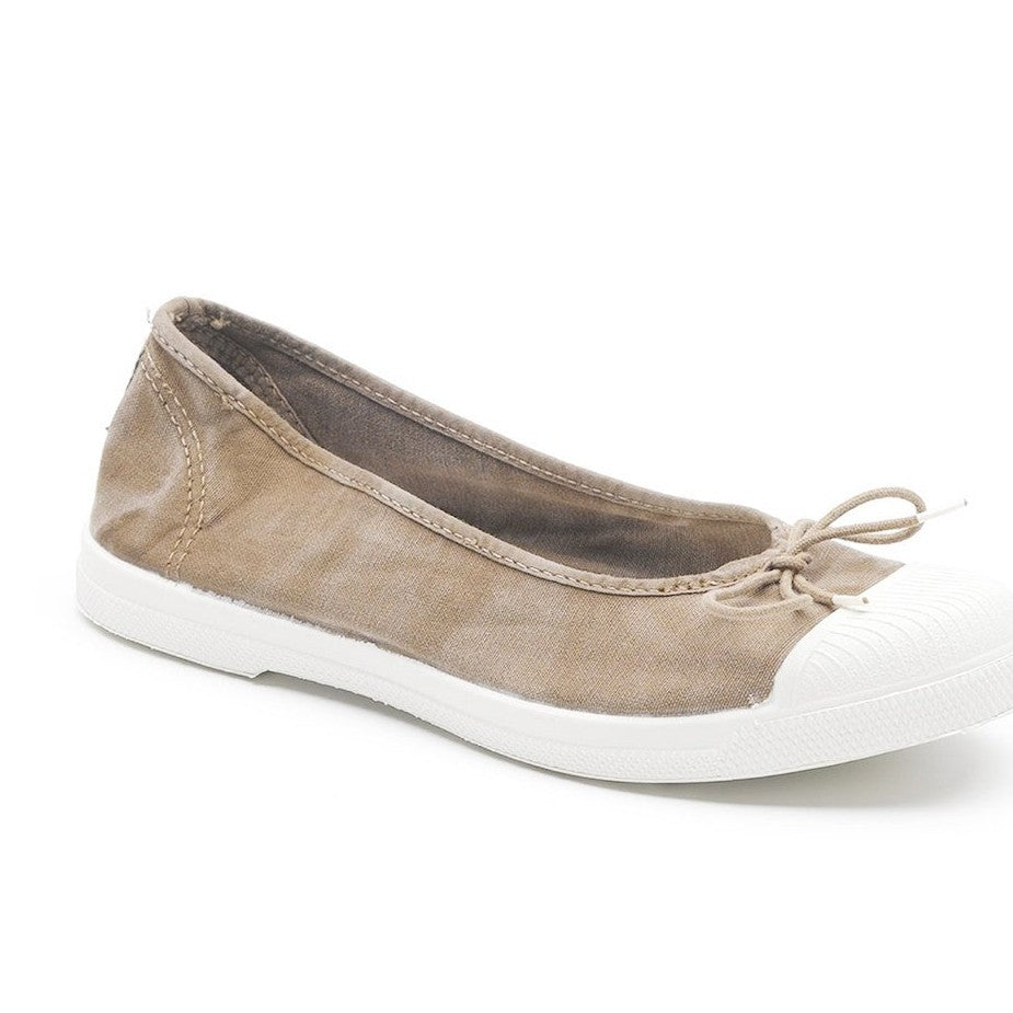 Ballerina Natural World Old Elysian donna in cotone biologico vista laterale