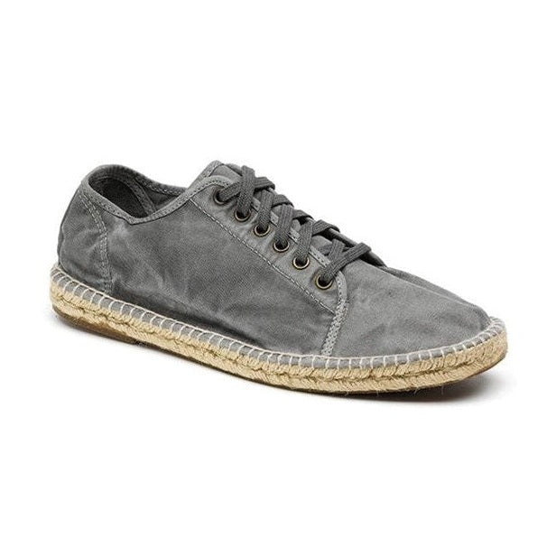 Sneaker Natural World Old Clover uomo in cotone organico finitura vintage Old vista laterale