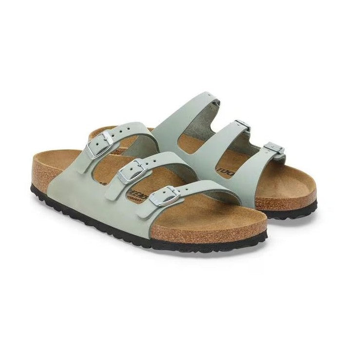 Pelle Nubuck vellutata morbida e suola EVA ammortizzante Birkenstock Florida Fresh donna