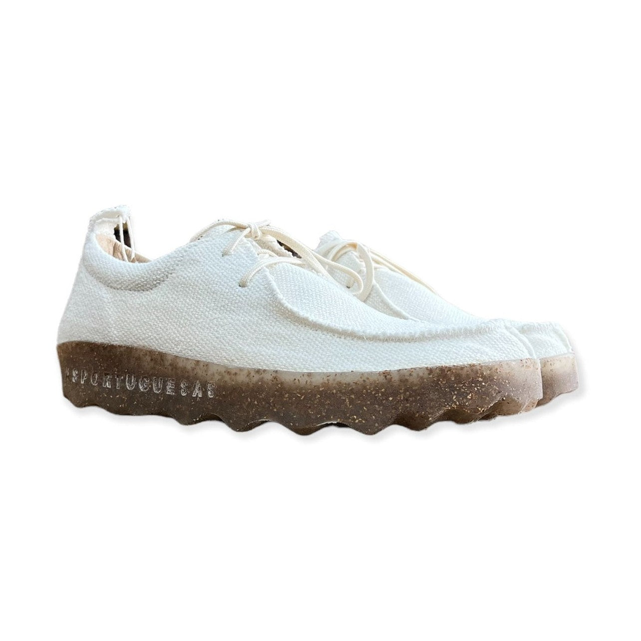 Asportuguesas Chat in canapa scarpa stringata unisex — dettaglio fondo in sughero