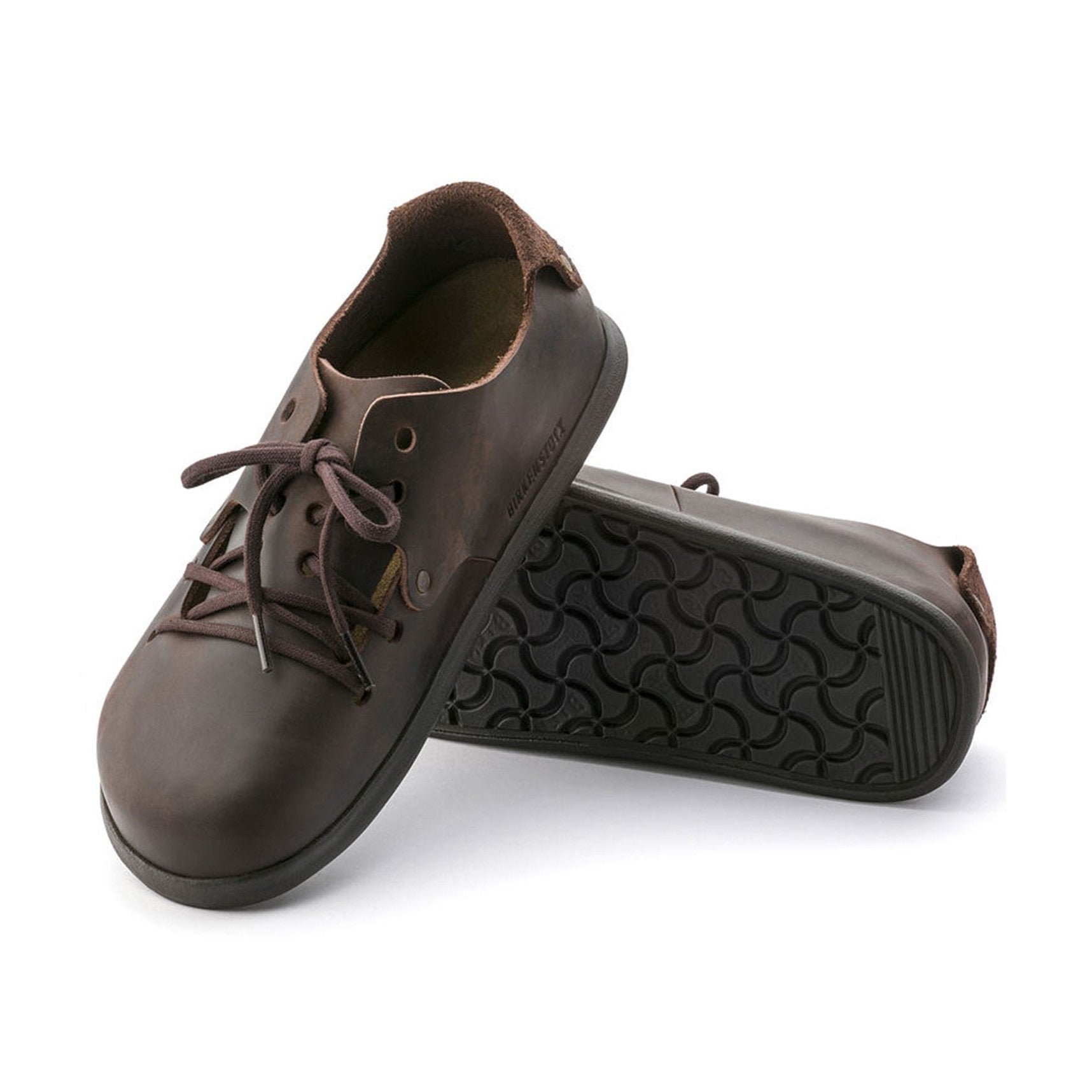 Pelle nabuk oliata extra spessa con finitura cimosa aperta Birkenstock Montana