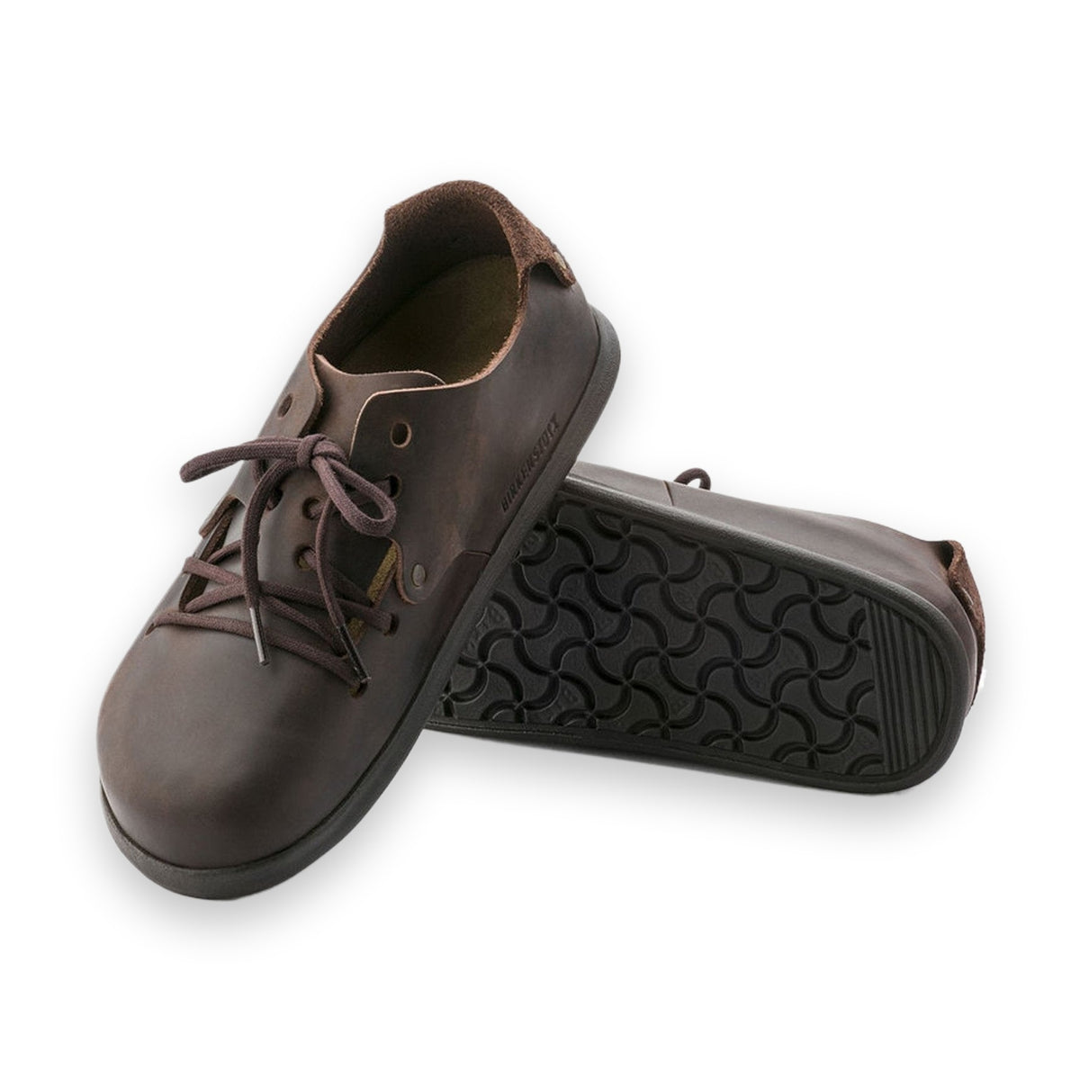 Pelle nabuk oliata extra spessa con finitura cimosa aperta Birkenstock Montana