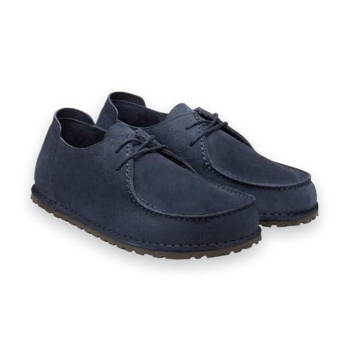 Coppia mocassini Birkenstock Utti Lace uomo pelle scamosciata Made in Germany
