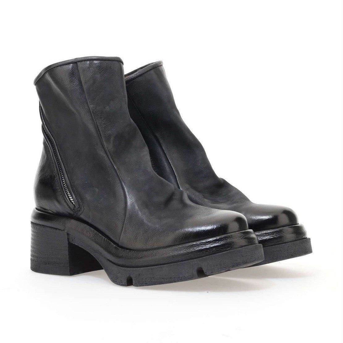 A.S.98 A89208 Donna Stivaletti In Pelle Morbida Artigianale