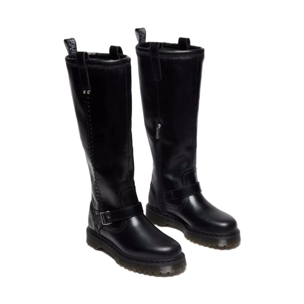 Dr. Martens Anistone BKR Donna Stivali Alti Biker in Pelle Orleans