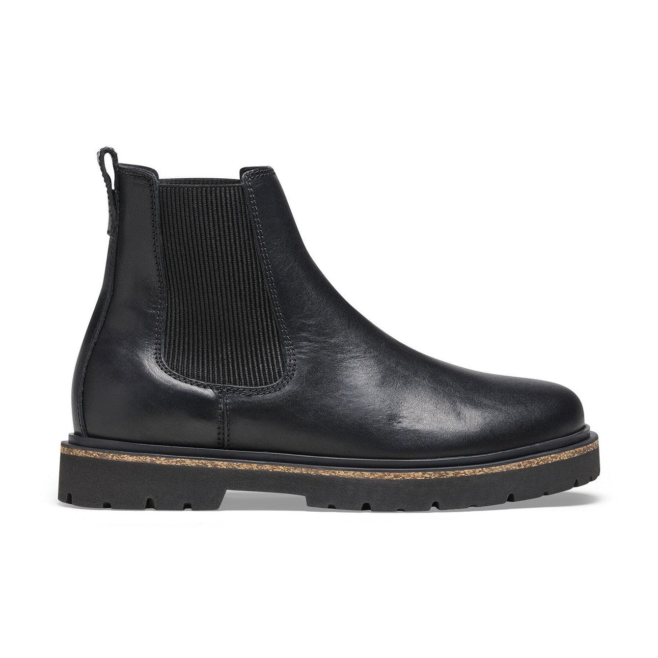Profilo laterale con dettaglio sughero nella suola Birkenstock Highwood Slip On donna