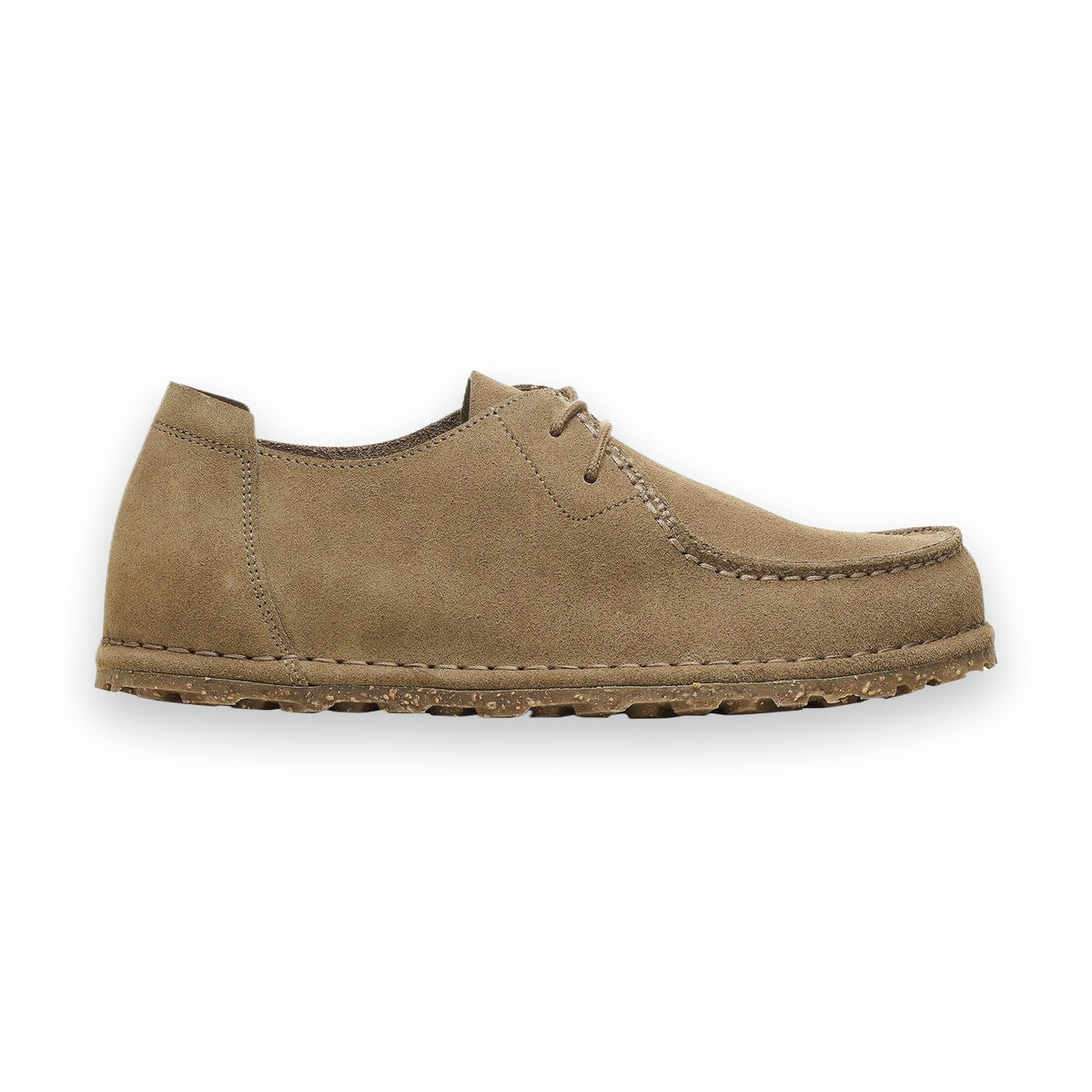 Scarpa Birkenstock Utti Lace donna in pelle scamosciata stile mocassino vista laterale