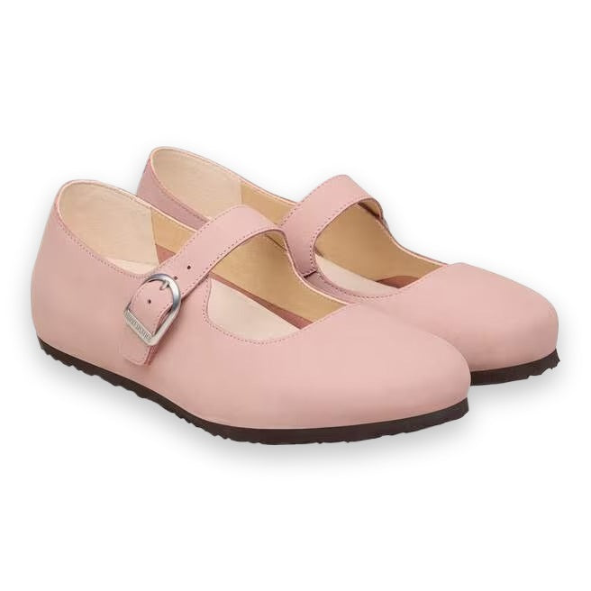 Birkenstock Santa Clarita ballerina donna in pelle naturale — vista dall'alto