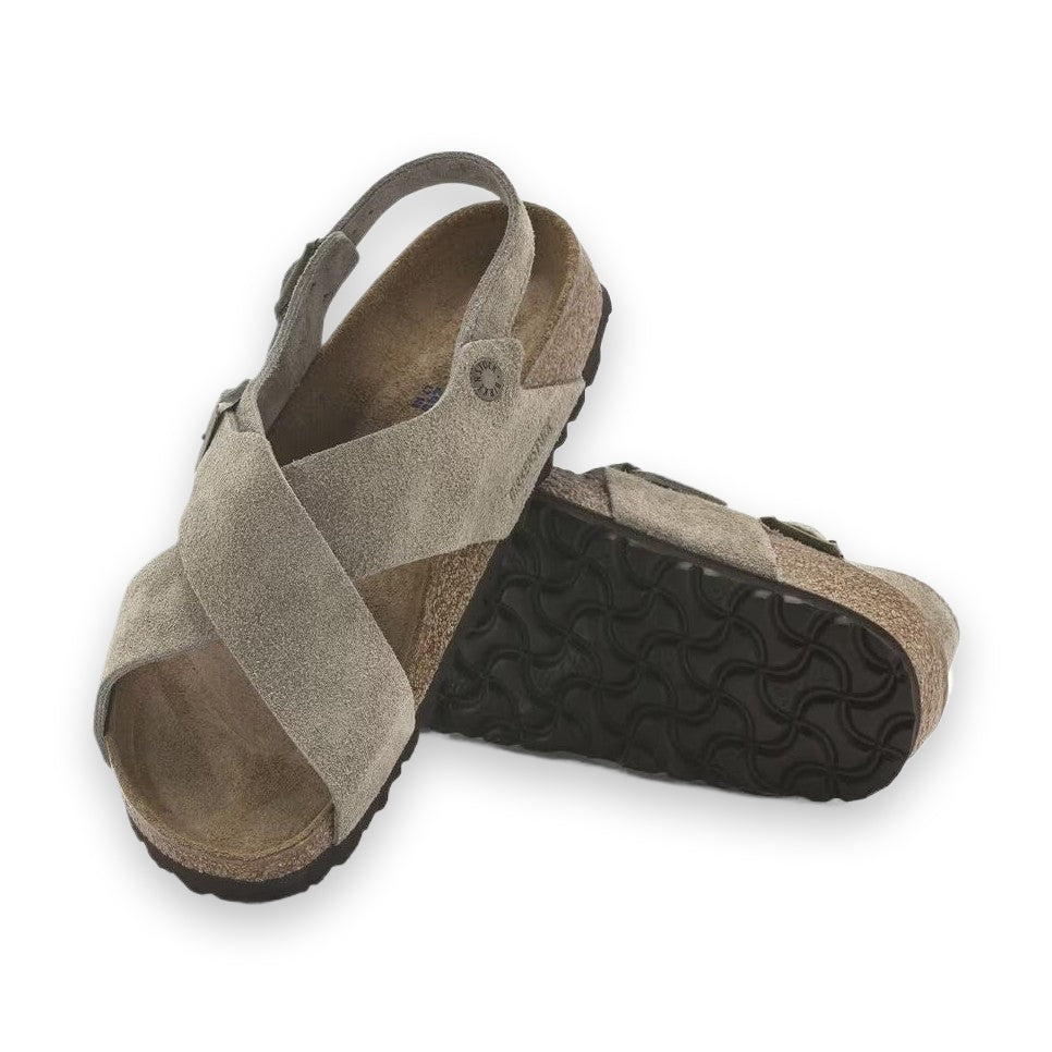 Pelle scamosciata morbida combinata con nabuk e suola EVA Birkenstock Tulum donna