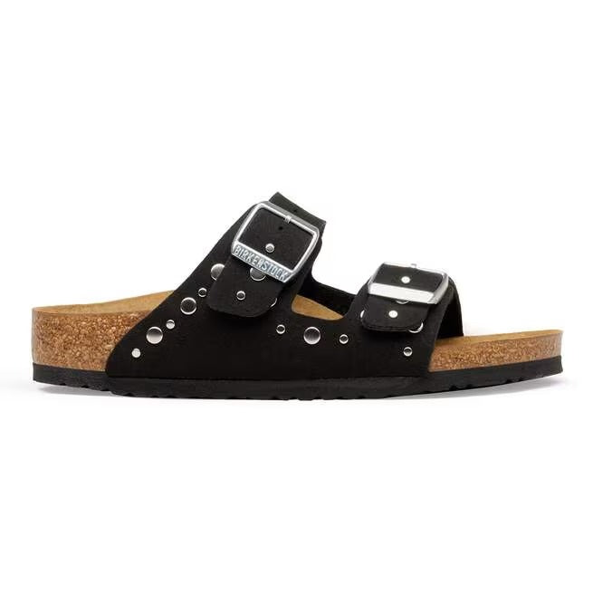Sandalo Birkenstock Arizona Rivet Border Kids bambino con rivetti decorativi lungo il bordo vista laterale